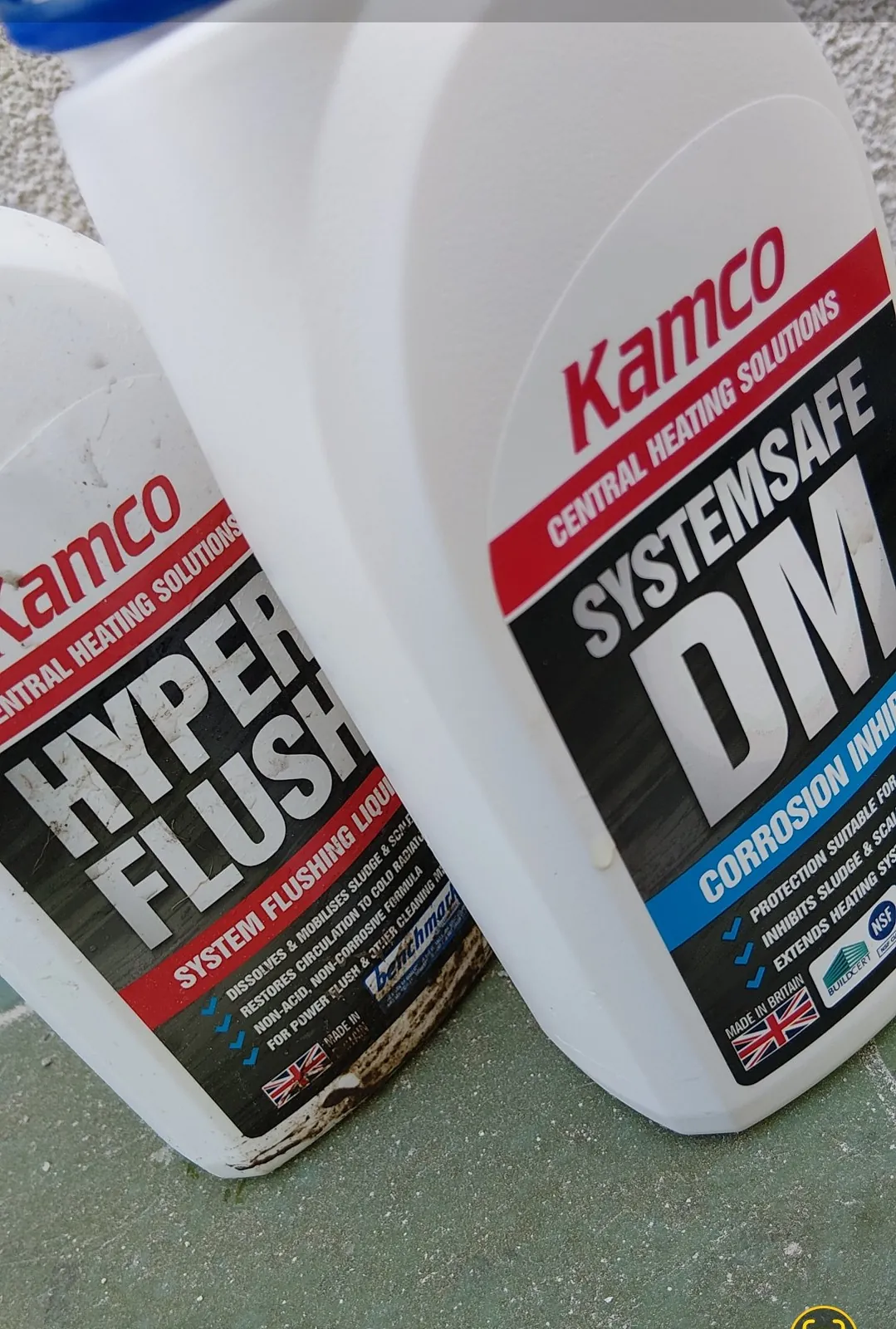 Kamco power flushing equipment used on a central heating system